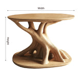 Roothaven Sculpted Solid Wood Record Player Stand - Timberustic Record Player Stand With Storage
