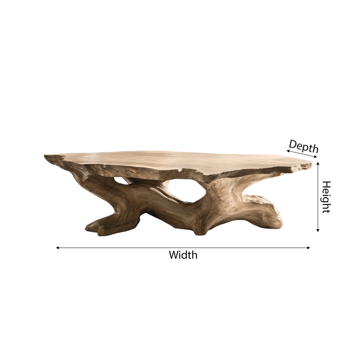 Rootmere Live Edge Solid Wood Coffee Table - Timberustic Coffee Table