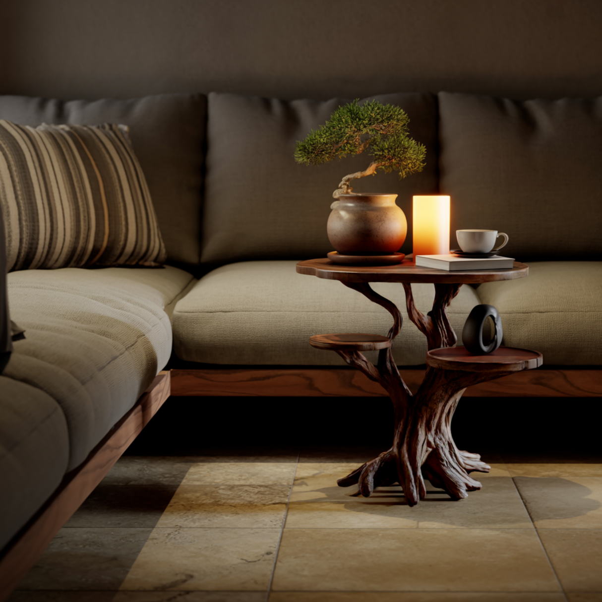 Rootspire Solid Wood Side Table