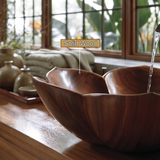 Roselune Handcrafted Solid Wood Flower Vessel Sink - Timberustic Vessel Sinks