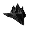 Rovak Sculpted Solid Wood Mountain Floating Shelf Black - Timberustic Floating Shelf