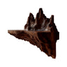 Rovak Sculpted Solid Wood Mountain Floating Shelf Dark Walnut - Timberustic Floating Shelf