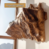 Rovak Sculpted Solid Wood Mountain Floating Shelf - Timberustic Floating Shelf