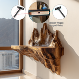 Rovak Sculpted Solid Wood Mountain Floating Shelf - Timberustic Floating Shelf
