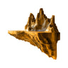 Rovak Sculpted Solid Wood Mountain Floating Shelf Teak - Timberustic Floating Shelf