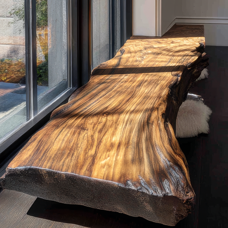 Rovano Live Edge Solid Wood Floating Shelf SPA935932 - Timberustic Floating Shelf