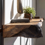 Rovano Live Edge Solid Wood Floating Shelf SPA935932 - Timberustic Floating Shelf