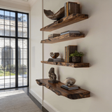 Rovano Live Edge Solid Wood Floating Shelf SPA935932 - Timberustic Floating Shelf