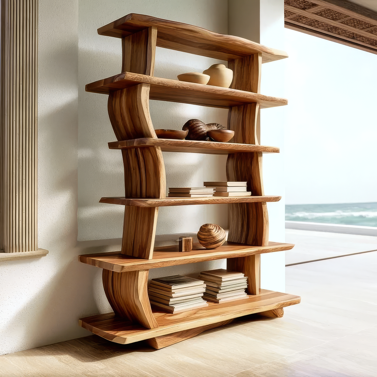 Rovelle Handcrafted Solid Wood Bookshelf