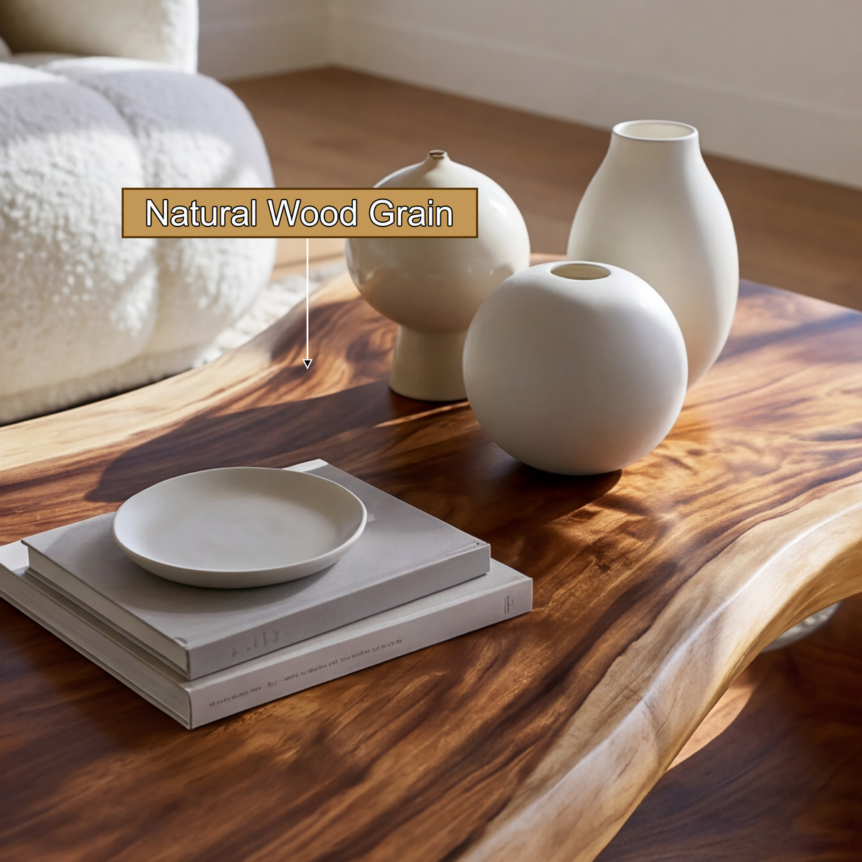 Rovelle Sculpted Solid Wood Coffee Table - Timberustic Coffee Table
