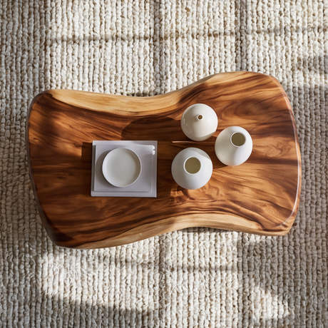 Rovelle Sculpted Solid Wood Coffee Table - Timberustic Coffee Table