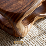 Rovelle Sculpted Solid Wood Coffee Table - Timberustic Coffee Table
