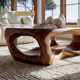 Rovelle Sculpted Solid Wood Coffee Table - Timberustic Coffee Table