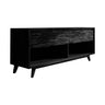 Rovena Sculpted Solid Wood Freestanding Bathroom Vanity with Drawers Black - Timberustic Freestanding Bathroom Vanity with Drawers