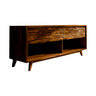 Rovena Sculpted Solid Wood Freestanding Bathroom Vanity with Drawers Brown - Timberustic Freestanding Bathroom Vanity with Drawers
