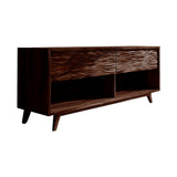 Rovena Sculpted Solid Wood Freestanding Bathroom Vanity with Drawers Dark Walnut - Timberustic Freestanding Bathroom Vanity with Drawers