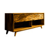 Rovena Sculpted Solid Wood Freestanding Bathroom Vanity with Drawers Teak - Timberustic Freestanding Bathroom Vanity with Drawers