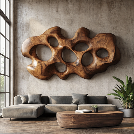 Rovian Sculpted Solid Wood Wall Art - Timberustic Wall Art