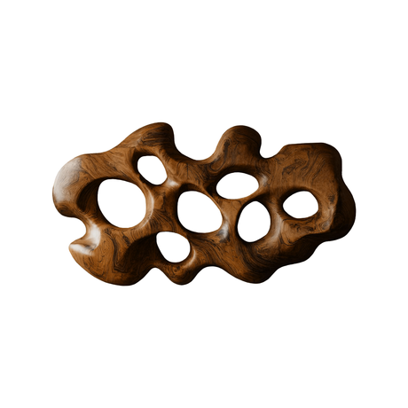 Rovian Sculpted Solid Wood Wall Art Brown - Timberustic Wall Art