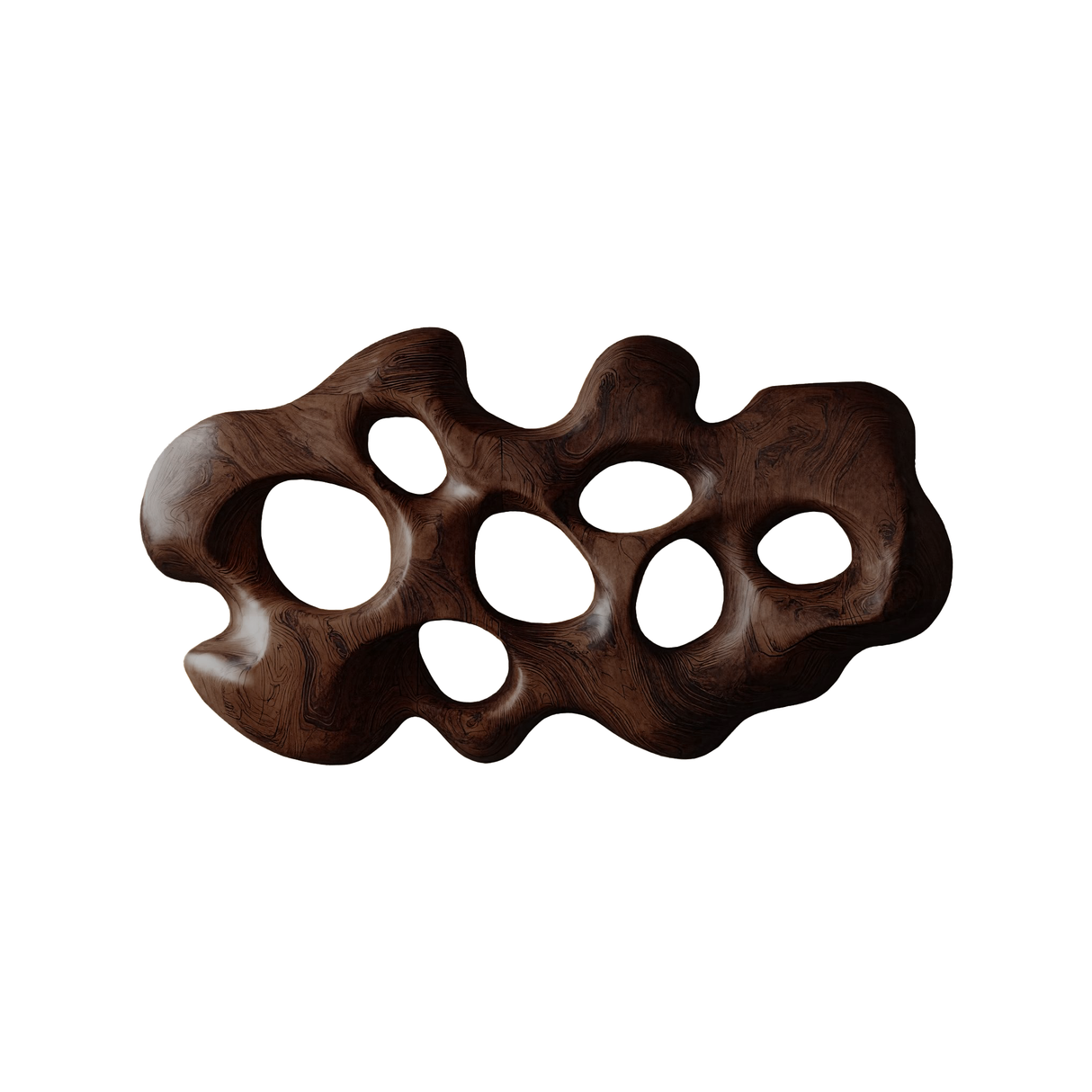 Rovian Sculpted Solid Wood Wall Art Dark Walnut - Timberustic Wall Art