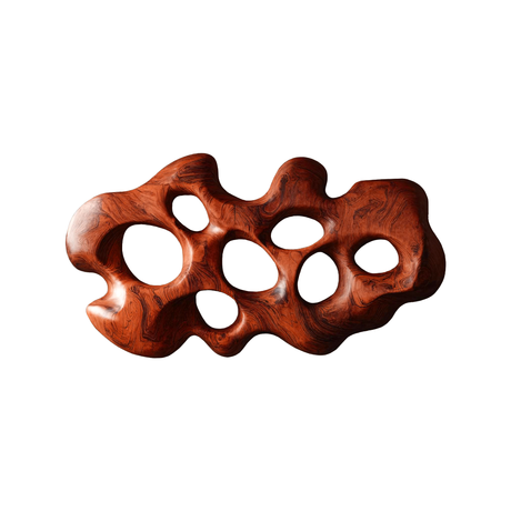 Rovian Sculpted Solid Wood Wall Art Mahogany - Timberustic Wall Art