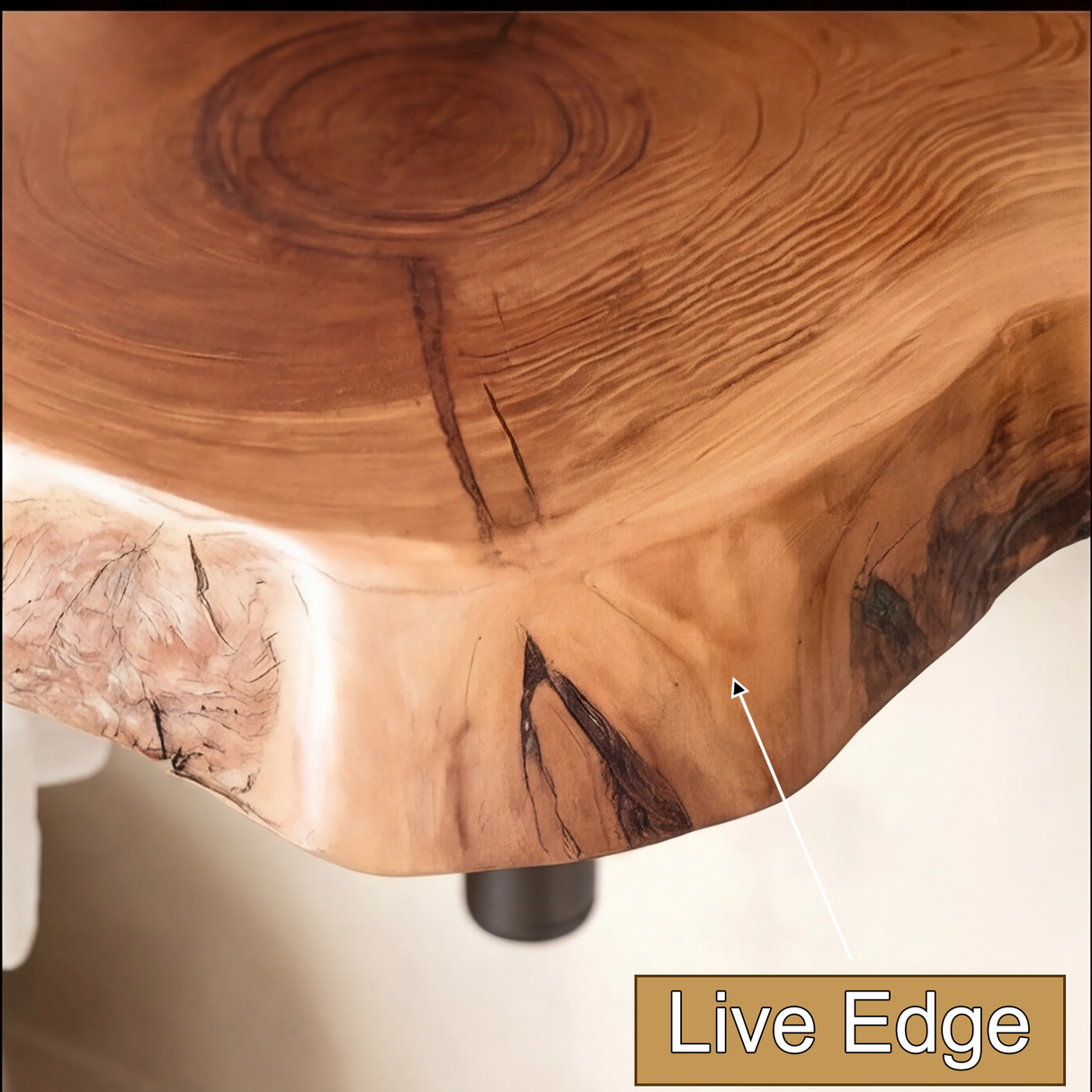 Rustic Live Edge Solid Wood Floating Bathroom Vanity