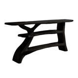 Rustic Solid Wood Bathroom Vanity with Shelves