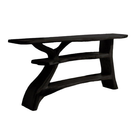 Rustic Solid Wood Bathroom Vanity with Shelves