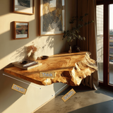 Ryvenor Live Edge Solid Wood Floating Shelf SPA947887 - Timberustic Floating Shelf