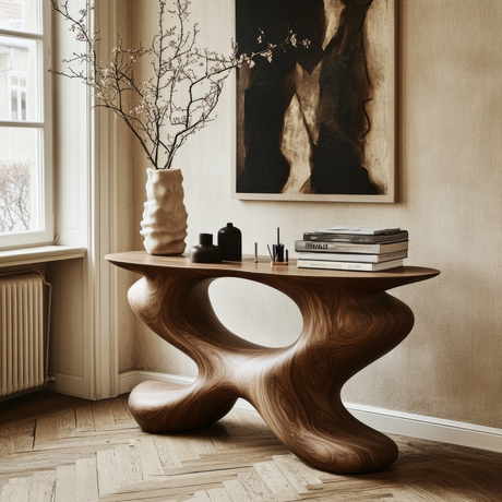 Ryvethan Sculpted Solid Wood Console Table - Timberustic Console Table