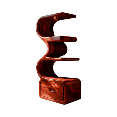 S-Curvecrest Sculpted Solid Wood Bar Cabinet