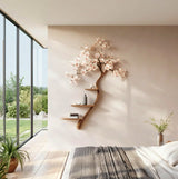 Sakurath Handcrafted Solid Wood Tree-Inspired Bookshelf