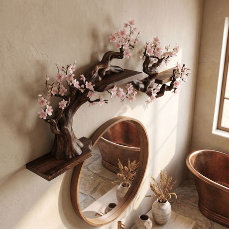 Sakuravelle Handcrafted Solid Wood Tree-Inspired Bookshelf - Timberustic Tree-Inspired Bookshelf