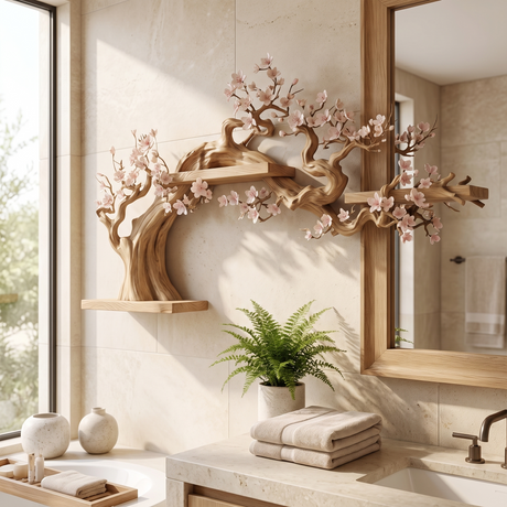 Sakuravelle Handcrafted Solid Wood Tree-Inspired Bookshelf - Timberustic Tree-Inspired Bookshelf