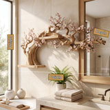 Sakuravelle Handcrafted Solid Wood Tree-Inspired Bookshelf