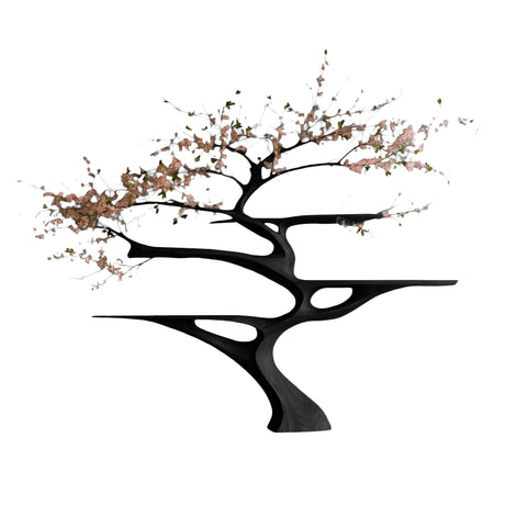 Sakuraven Handcrafted Solid Wood Tree Bookshelf Black - Timberustic Tree Bookshelf