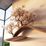 Sakuridge Handcrafted Solid Wood Tree-Inspired Bookshelf