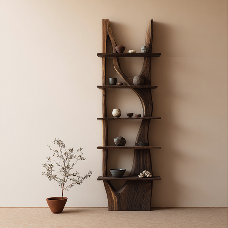 Satori Handcrafted Solid Wood Tea Display Shelf - Timberustic Display Shelf