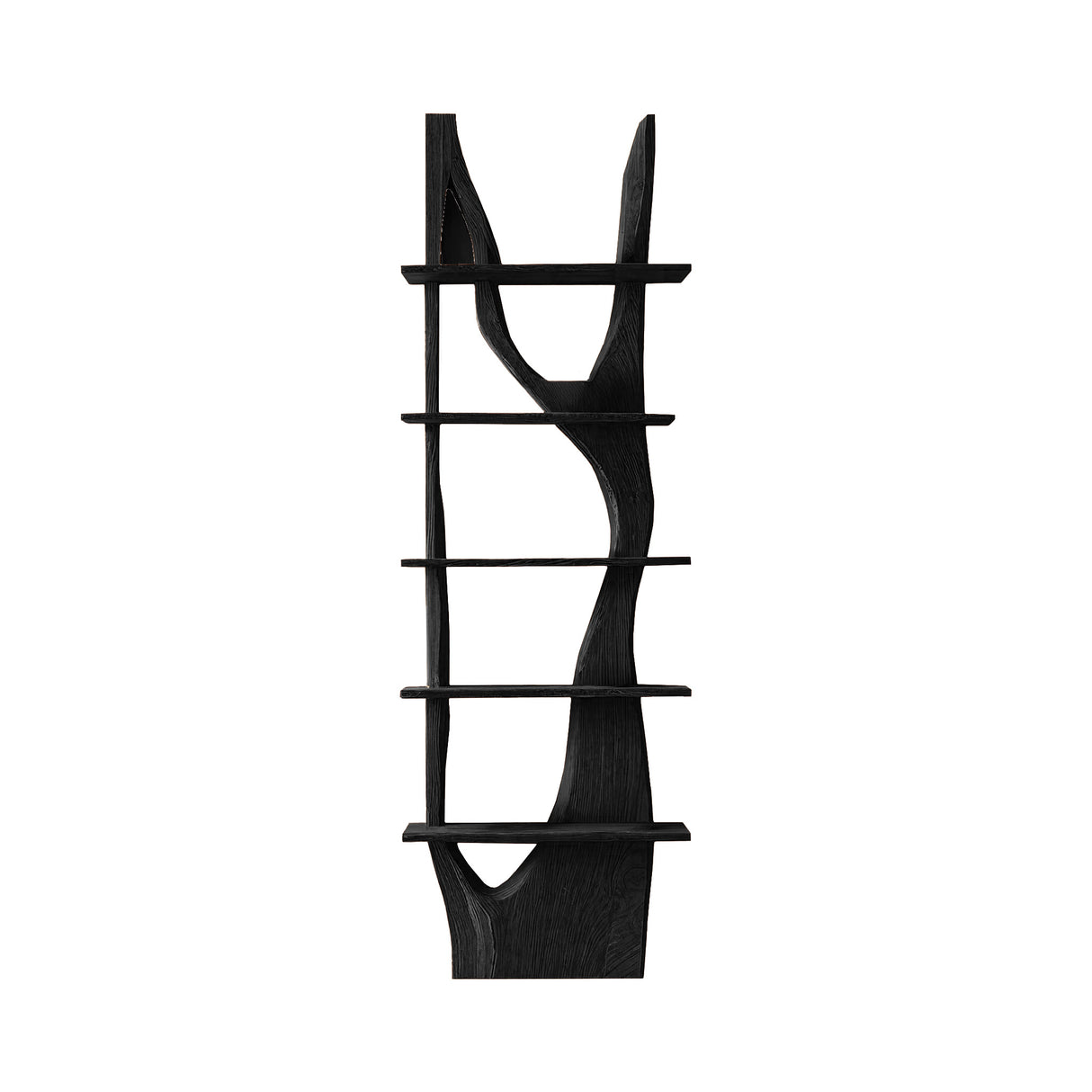 Satori Handcrafted Solid Wood Tea Display Shelf Black - Timberustic Display Shelf