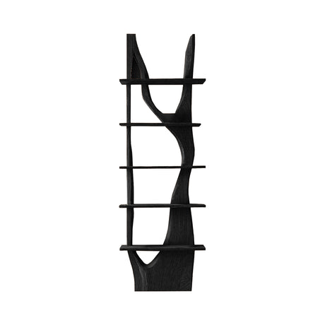 Satori Handcrafted Solid Wood Tea Display Shelf Black - Timberustic Display Shelf