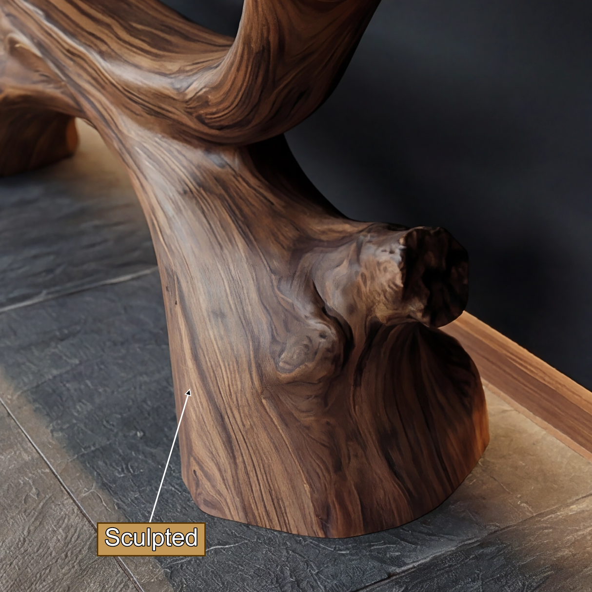 Dravonar Solid Wood Sculpted Console Table - Timberustic Console Table