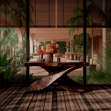 Sculptura Drift Handcrafted Solid Wood Console Table