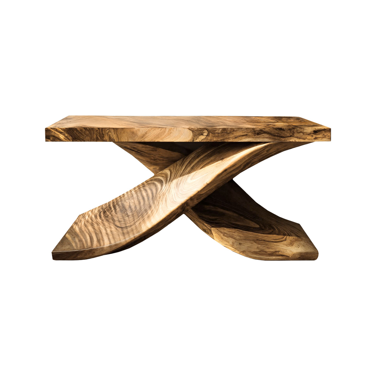 Sculptura Drift Handcrafted Solid Wood Console Table