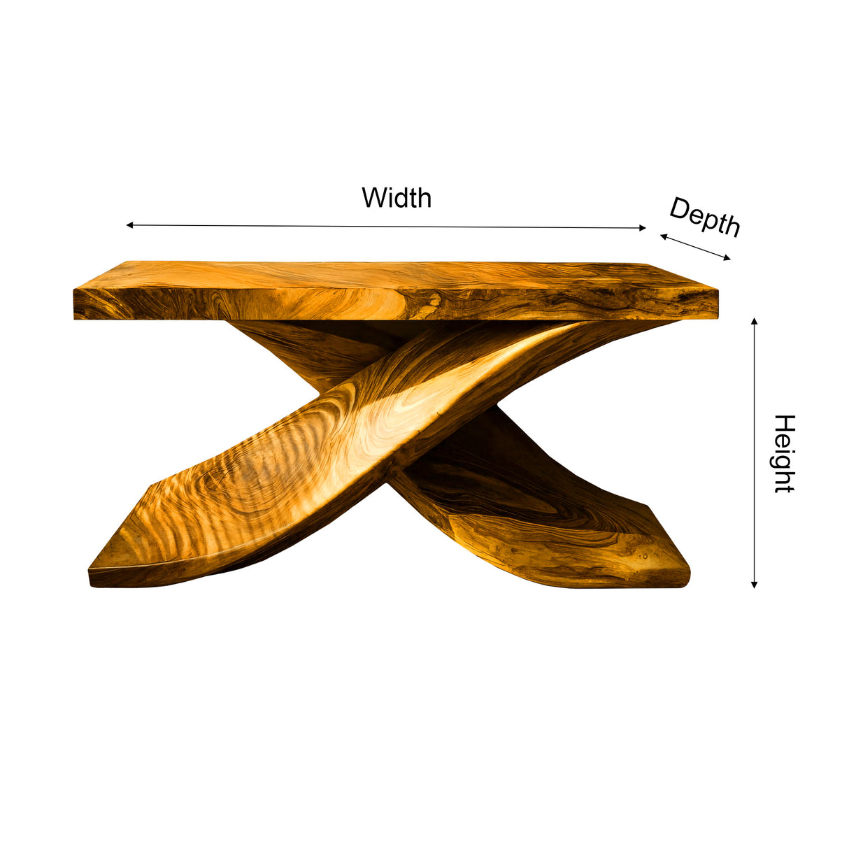 Sculptura Drift Handcrafted Solid Wood Console Table