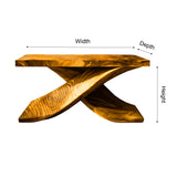 Sculptura Drift Handcrafted Solid Wood Console Table