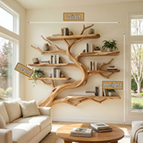 Seabranch Handcrafted Solid Wood Tree Bookshelf