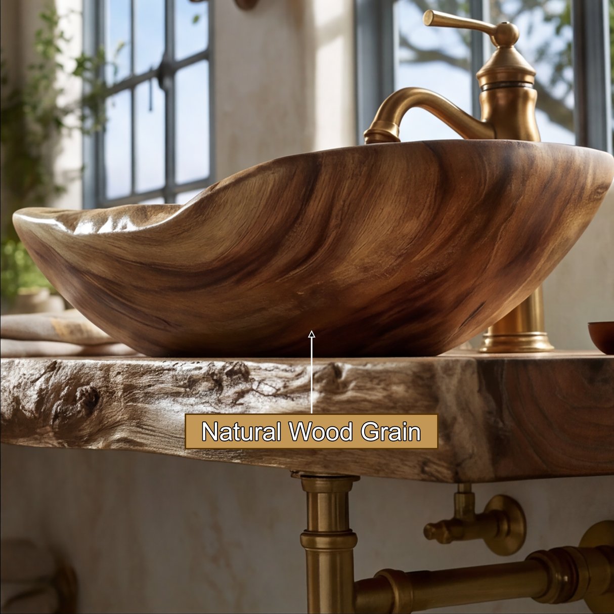 Seabriar Handcrafted Solid Wood Vessel Sink - Timberustic Vessel Sinks