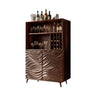 Seawave Carved Solid Wood Bar Cabinet