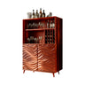 Seawave Carved Solid Wood Bar Cabinet