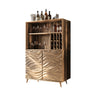 Seawave Carved Solid Wood Bar Cabinet